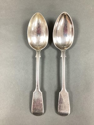 Lot 6 - A Pair of Exeter Hallmarked Silver Fiddle...