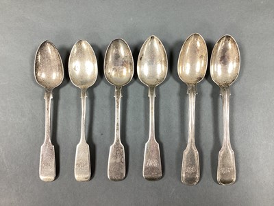 Lot 38 - Six Assorted Hallmarked Silver Fiddle Pattern...