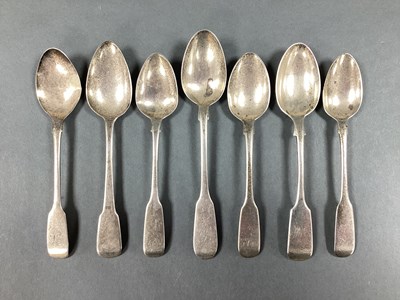 Lot 5 - Seven Assorted Hallmarked Silver Fiddle...