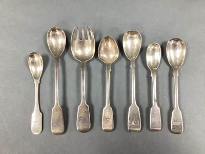 Lot 32 - Six Assorted Hallmarked Silver Fiddle Pattern...