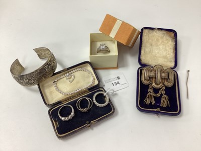 Lot 134 - Victorian Filigree Brooch, (damage); modern...