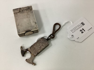 Lot 21 - A Hallmarked Silver Engine Turned Lighter,...