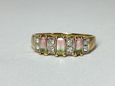 Lot 85 - QVC; A 9ct Gold Dress Ring, alternate stone...
