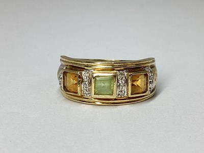Lot 51 - QVC; A 9ct Gold Geometric Style Dress Ring,...