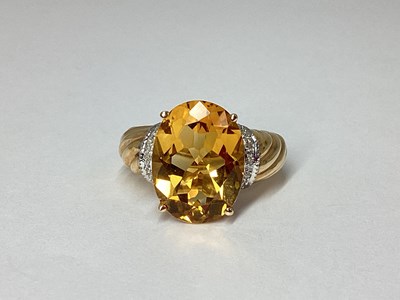 Lot 59 - QVC; A Large Ornate Dress Ring, oval four claw...