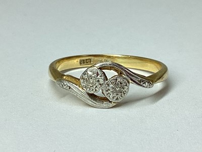 Lot 55 - An Illusion Set Dress Ring, of crossover...