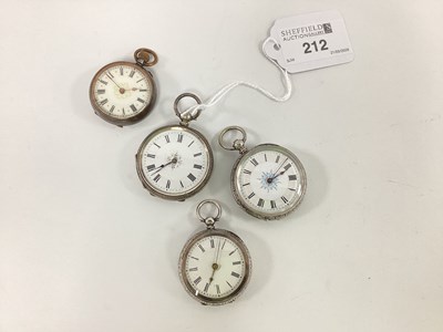 Lot 212 - A Small Collection of Decorative Fob Watches,...