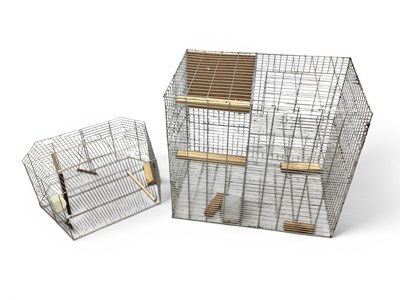 Lot 1506 - Wire Work Bird Cage & Bird Trap, 62 x 70cm,...