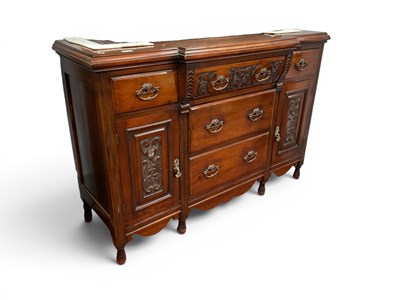 Lot 1513 - Early XX Century Walnut Breakfronted Sideboard...