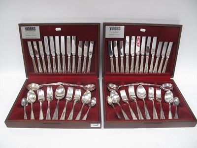 Lot 1248 - Two Wooden-Cased Viners Silver-plated “Dubarry...