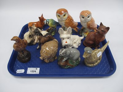 Lot 1224 - Beswick Porcelain Animal Figures, including a...