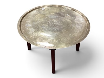 Lot 1520 - A Vintage Middle Eastern Tray Table featuring...