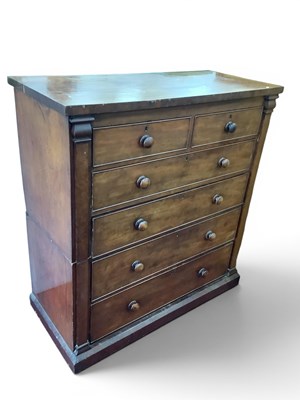 Lot 1479 - XIX Century Mahogany Chest of Drawers with two...