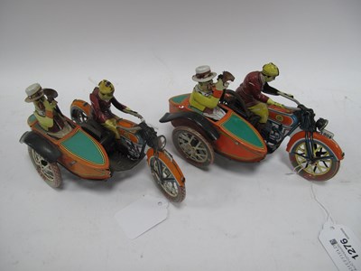 Lot 1276 - A Pair of Vintage Tinplate Wind-up Motorcycles...