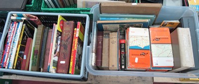 Lot 1088 - Books, including quantity of vintage maps,...