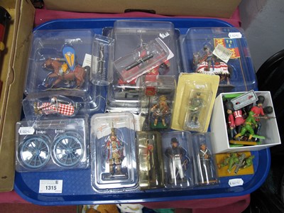 Lot 1315 - Collection of painted die-cast metal figures,...