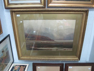Lot 1443 - F.D. How Mountain Landscape, watercolour 47cm...