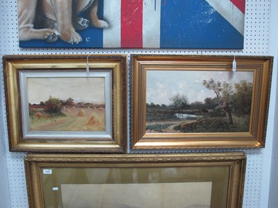 Lot 1442 - XIX Century School, cattle grazing, oil on...
