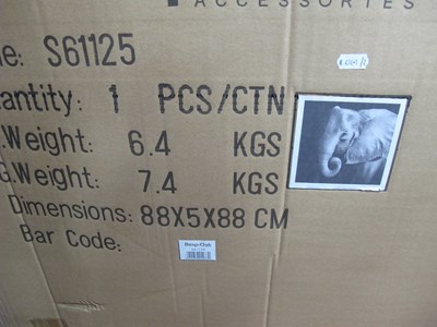 Lot 1147 - Two large boxed decorative glass wall panels...