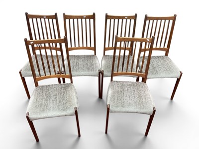 Lot 1501 - Set of Six Mid Century Teak Spindle Back...