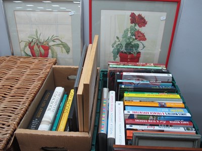 Lot 1016 - J.K.O. Copper, still life of flowers in red...