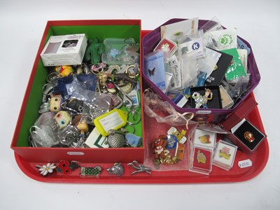 Lot 1255 - Large quantity of pin badges and key rings,...