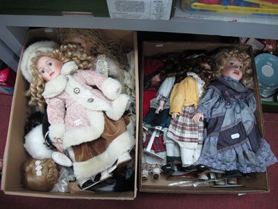 Lot 1083 - Large quantity of porcelain dolls, with...