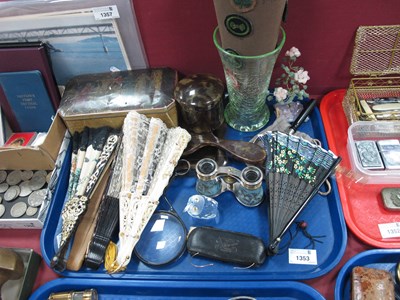 Lot 1353 - Bonsai Tree, opera glasses, fans, spectacles,...