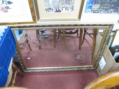 Lot 1459 - Swallow Etched Bevelled Wall Mirror in gilt...