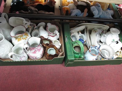 Lot 1112 - Portmeirion, Lahore and other jugs, matt lamp...