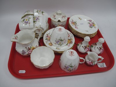 Lot 1218 - Royal Crown Derby “Derby Posies” pattern bone...