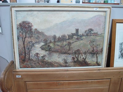 Lot 1424 - Hardarer? Signed Oil on Board, of a river...