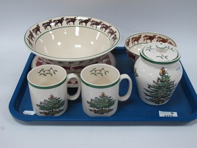Lot 1173 - Ceramics, including Spode “Christmas Tree”...