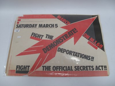 Lot 1290 - David King, 1977 Propaganda Poster Protesting...