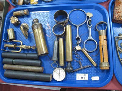 Lot 1354 - Thermometers, in cylindrical tubes, (x4),...